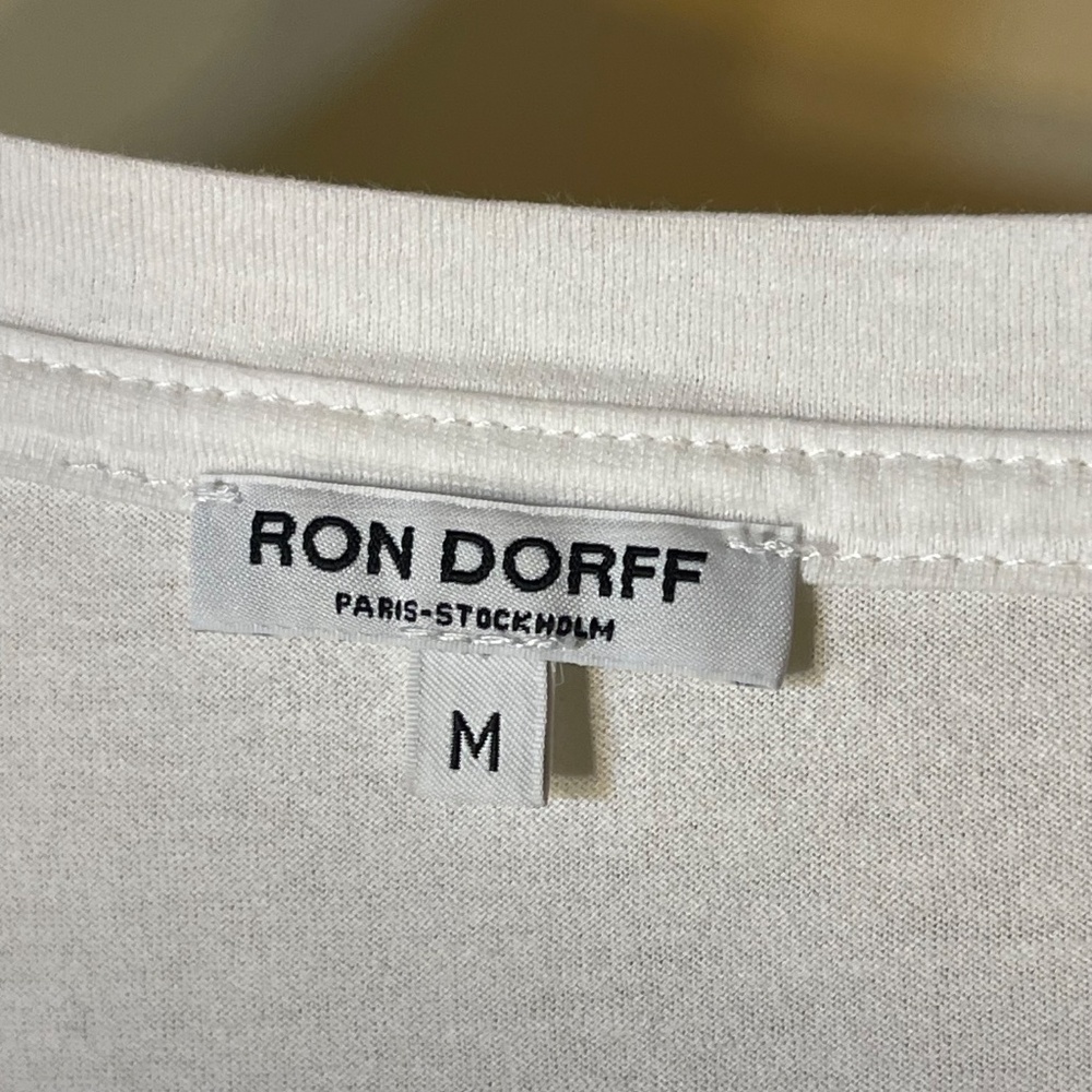 Men's White V-Neck T-Shirt - Picture 3 of 8